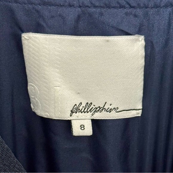 3.1 Phillip Lim Navy Blue Silk Jumpsuit Sz 8 - Picture 7 of 11